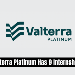 Valterra Platinum Has 9 Internships