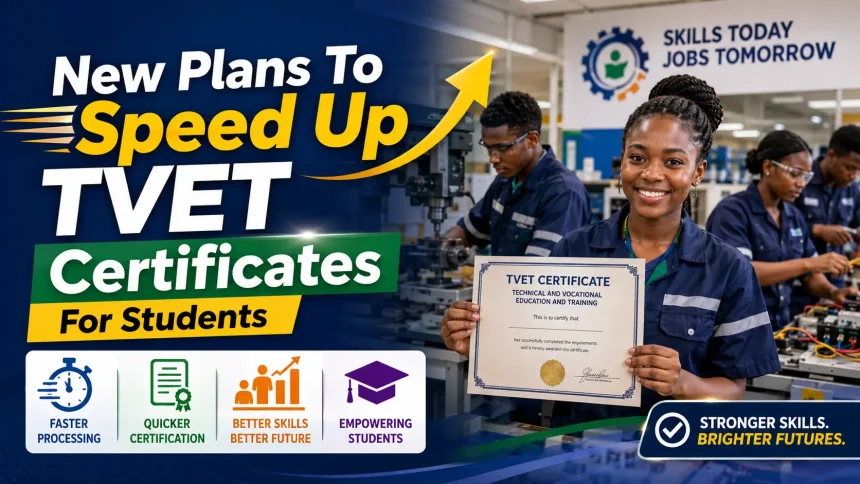 New Plans To Speed Up TVET Certificates For Students