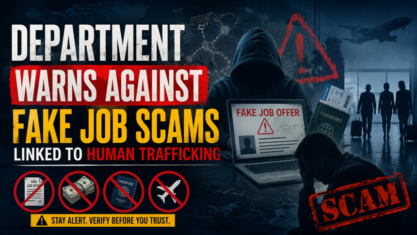 Department Warns Against Fake Job Scams