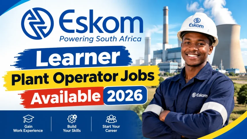 Eskom Learner Plant Operator Jobs Available 2026