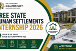 Free State Human Settlements Internship 2026