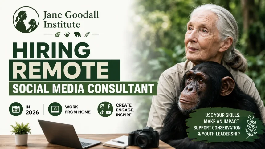 Jane Goodall Institute Hiring Remote Social Media Consultant in 2026