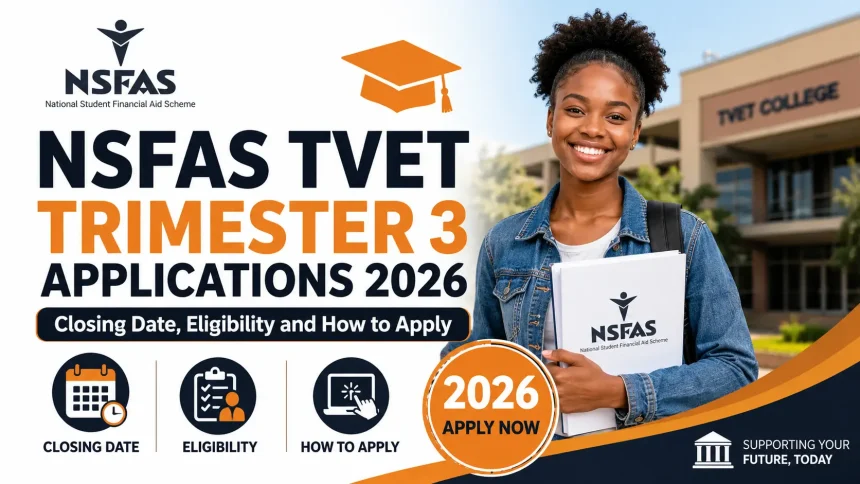 NSFAS TVET Trimester 3 Applications 2026