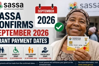 SASSA Confirms September 2026 Grant Payment Dates