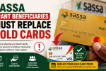 SASSA Grant Beneficiaries Must Replace Gold Cards