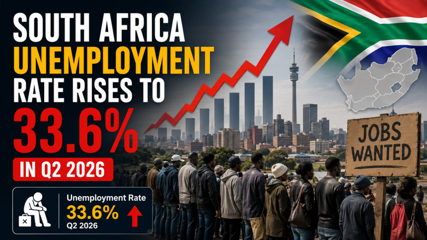 South Africa Unemployment Rate Rises to 33.6% in Q2 2026