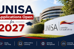 UNISA Applications Open for 2027