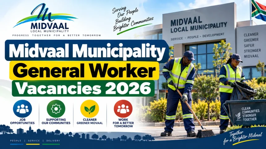 Midvaal Municipality General Worker Vacancies 2026
