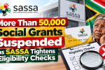 More Than 50,000 Social Grants Suspended as SASSA Tightens Eligibility Checks