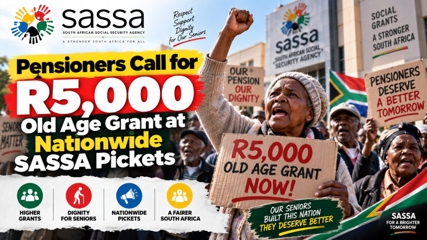 Pensioners Call for R5,000 Old Age Grant at Nationwide SASSA Pickets