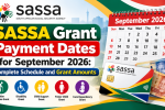 SASSA Grant Payment Dates for September 2026