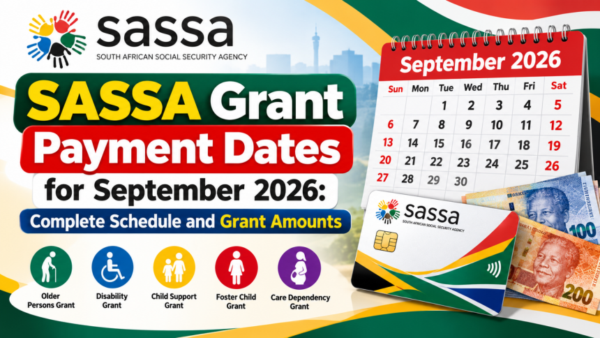 SASSA Grant Payment Dates for September 2026