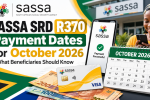 SASSA SRD R370 Payment Dates for October