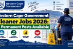 Western Cape Government Cleaner Jobs 2026