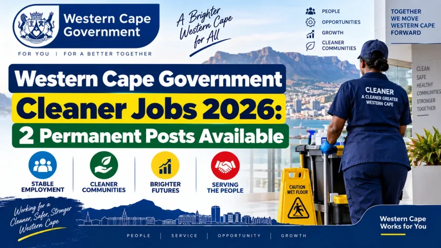 Western Cape Government Cleaner Jobs 2026