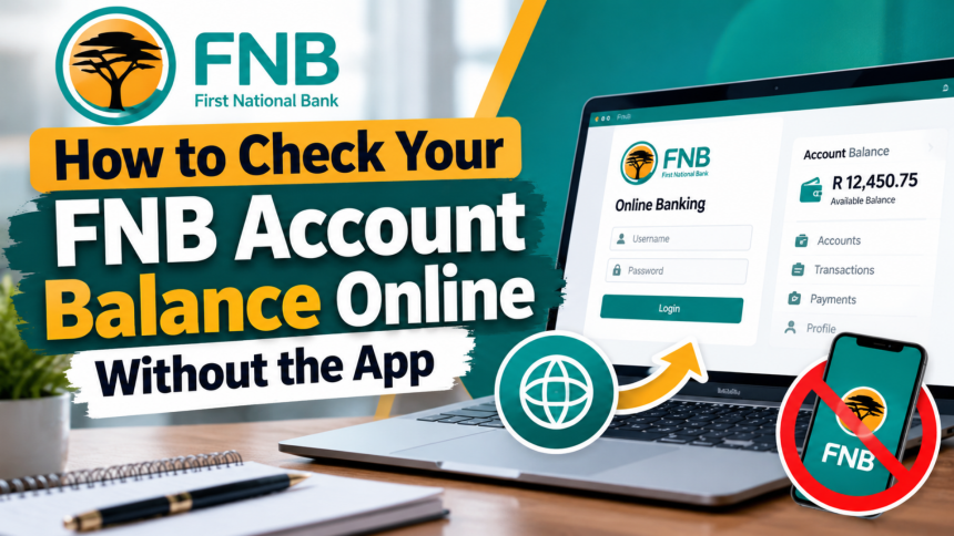 FNB Account Balance Online Without the App