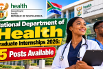 National Department of Health Graduate Internships 2026: 5 Posts Available