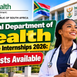 National Department of Health Graduate Internships 2026: 5 Posts Available